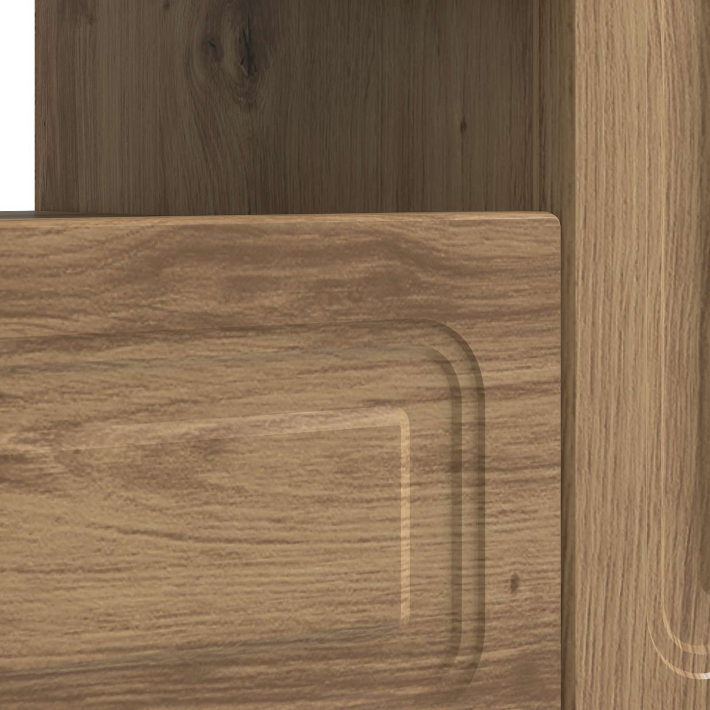 LED tv-meubel Artisanaal eiken Bewerkt hout