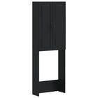 Toiletkast UTRECHT zwart 66x25,5x190 cm bewerkt hout