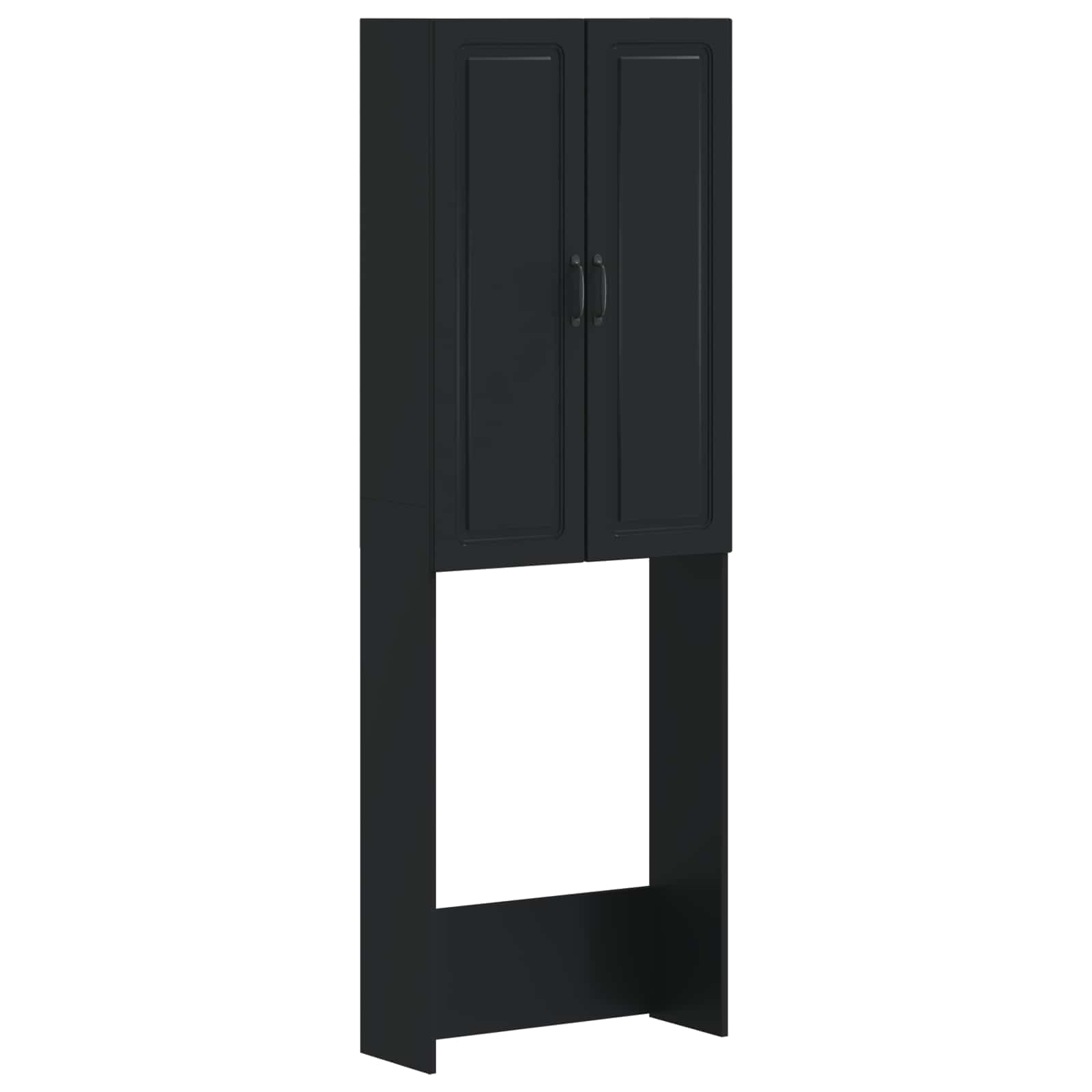 Toiletkast UTRECHT Zwart 66 x 25,5 x 190 cm Bewerkt hout