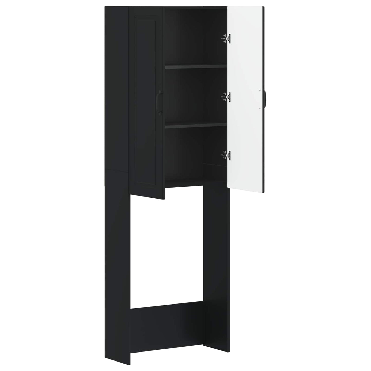 Toiletkast UTRECHT Zwart 66 x 25,5 x 190 cm Bewerkt hout