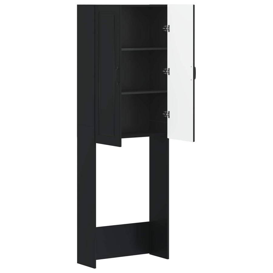 Toiletkast UTRECHT Zwart 66 x 25,5 x 190 cm Bewerkt hout