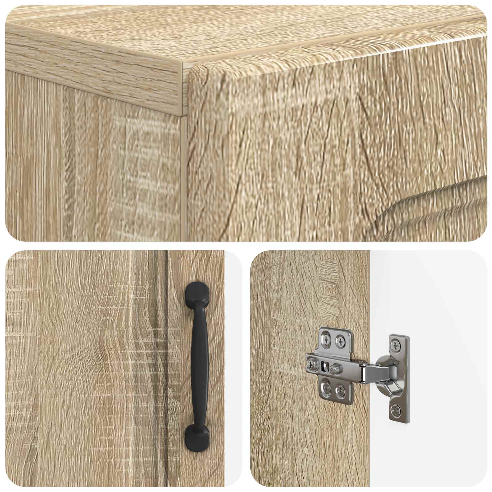 Toiletkast UTRECHT Sonoma Eiken 66 x 25,5 x 190 cm Bewerkt hout
