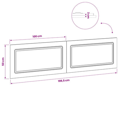 Wandgemonteerd Hoofdeinde UTRECHT Artisanaal eiken Bewerkt hout