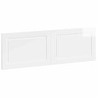 Hoofdbord 160x3x50 cm hoogglans wit bewerkt hout