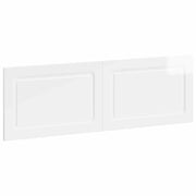 Hoofdbord 160x3x50 cm hoogglans wit bewerkt hout