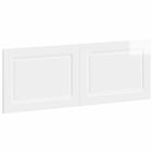 Hoofdeinde 140x3x50 cm hoogglans wit bewerkt hout wandmontage