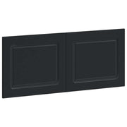 Hoofdbord 120x50 cm zwart bewerkt hout muurmontage