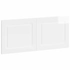 Hoofdbord wandmontage 120x50 cm hoogglans wit bewerkt hout