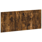 Hoofdbord wandmontage 120x3x50 cm gerookt eiken