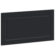 Hoofdeinde 100x3x50 cm bewerkt hout zwart