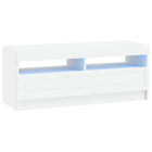 Tv-meubel wit bewerkt hout led