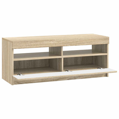 LED tv-meubel Sonoma Eiken Bewerkt hout