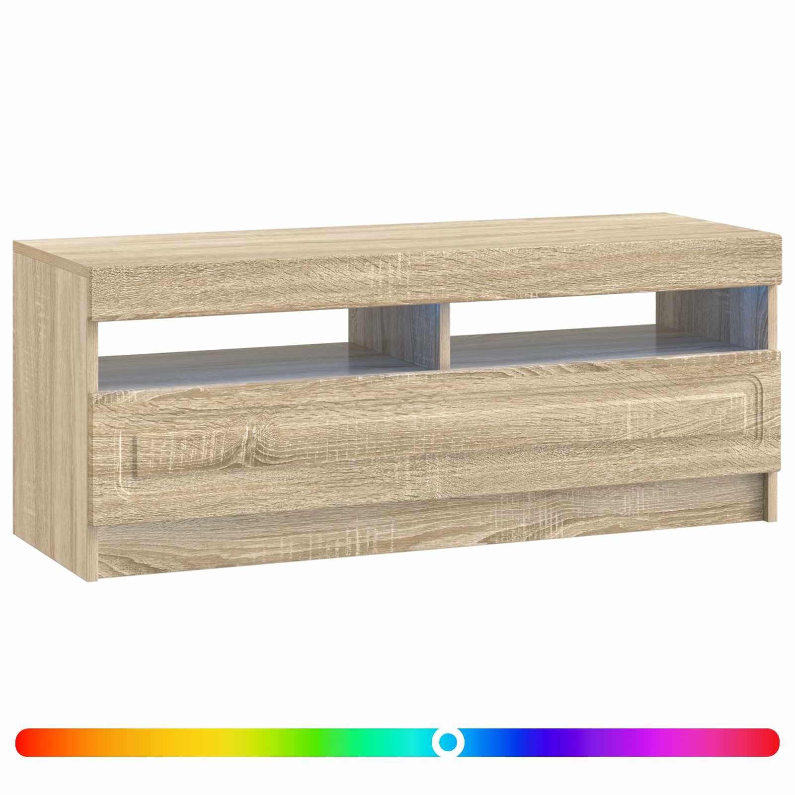 LED tv-meubel Sonoma Eiken Bewerkt hout