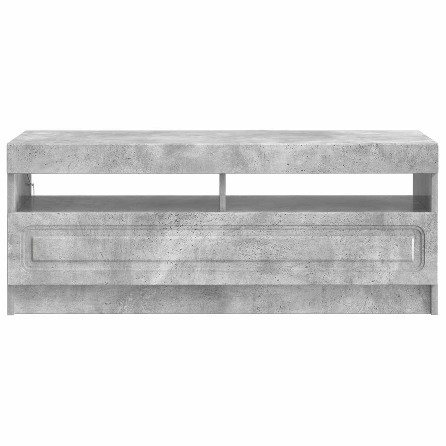 LED tv-meubel Betongrijs Bewerkt hout
