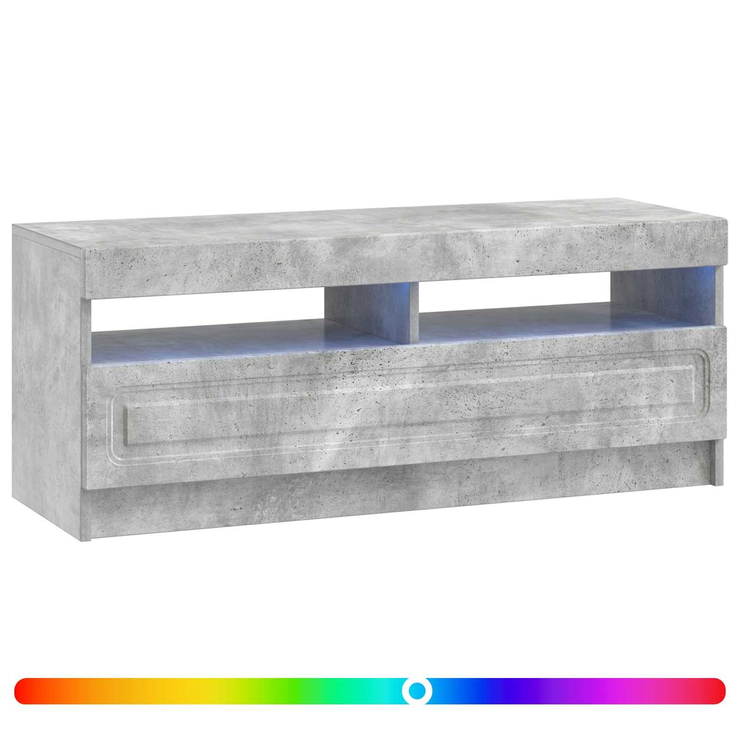 LED tv-meubel Betongrijs Bewerkt hout