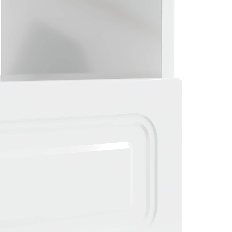 LED tv-meubel Hoogglans Wit Bewerkt hout