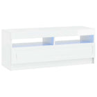 Tv-meubel 140cm hoogglans wit bewerkt hout