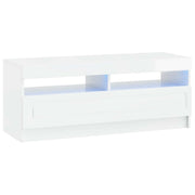 Tv-meubel 140cm hoogglans wit bewerkt hout