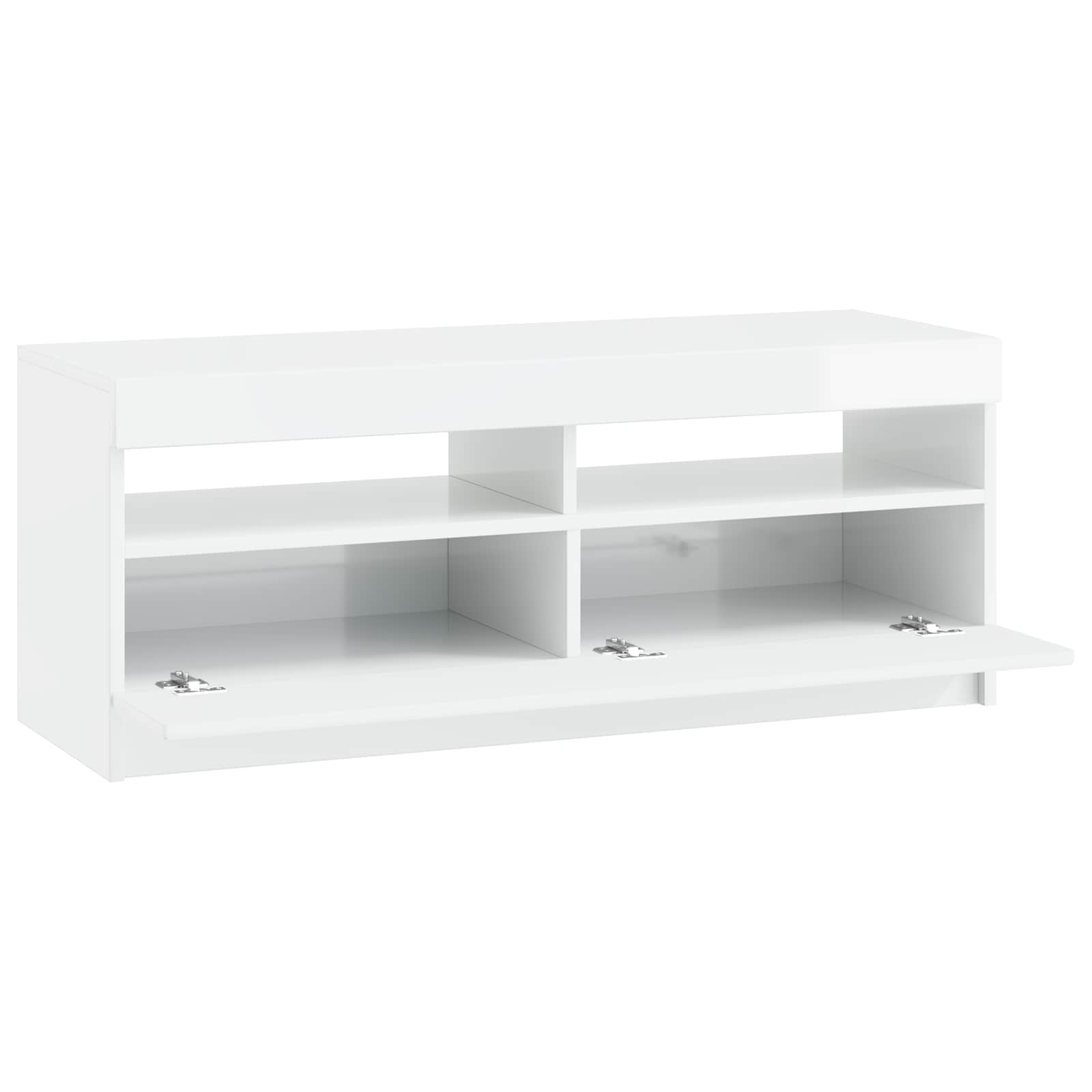 LED tv-meubel Hoogglans Wit Bewerkt hout