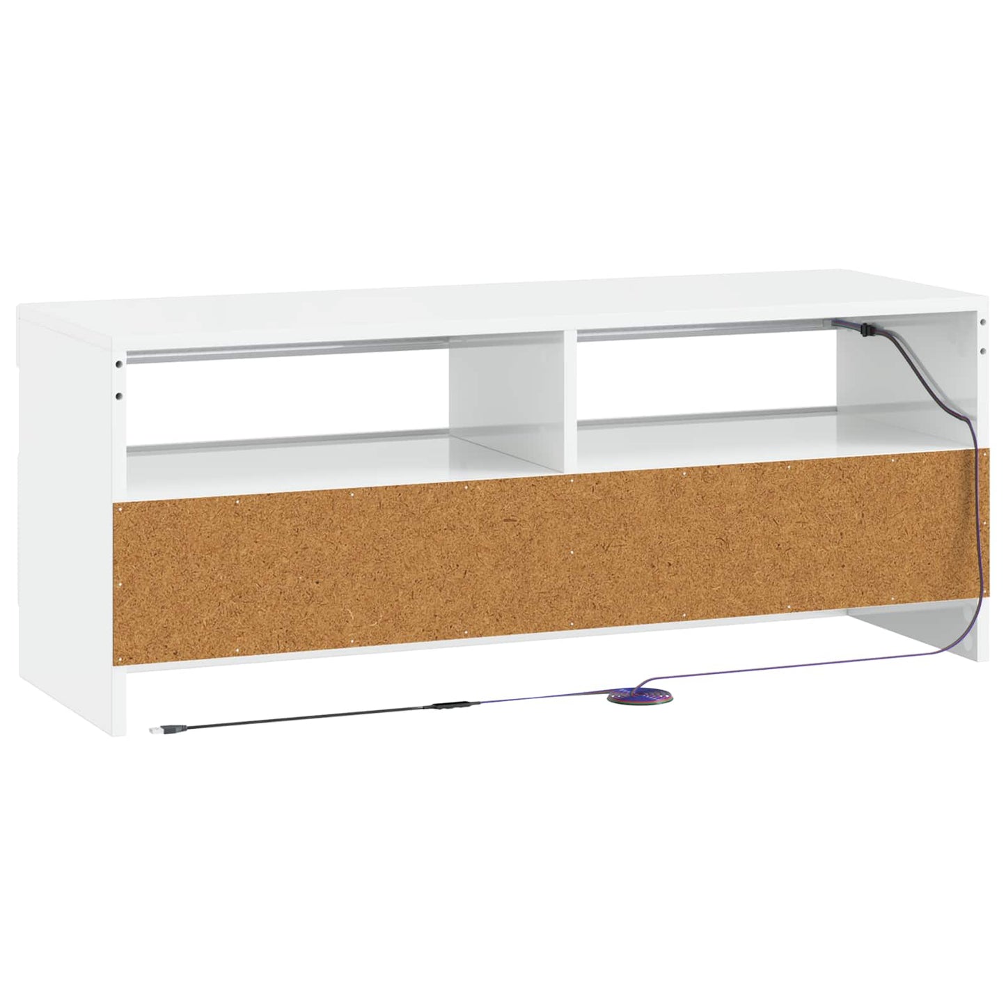 LED tv-meubel Hoogglans Wit Bewerkt hout