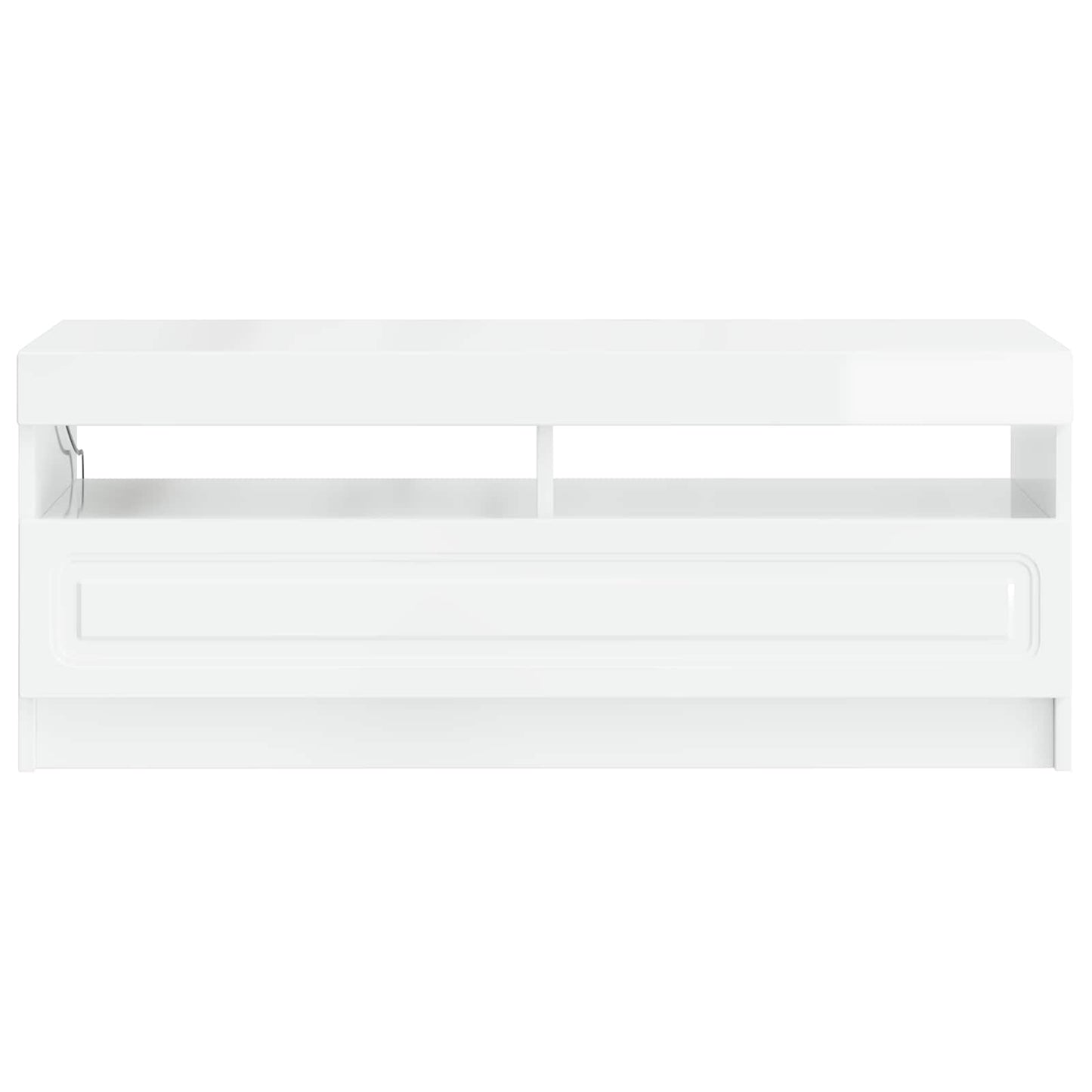 LED tv-meubel Hoogglans Wit Bewerkt hout