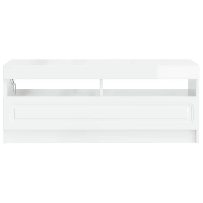 LED tv-meubel Hoogglans Wit Bewerkt hout