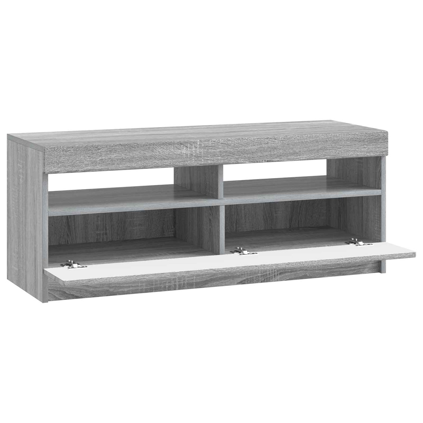 LED tv-meubel Grijs Sonoma Bewerkt hout