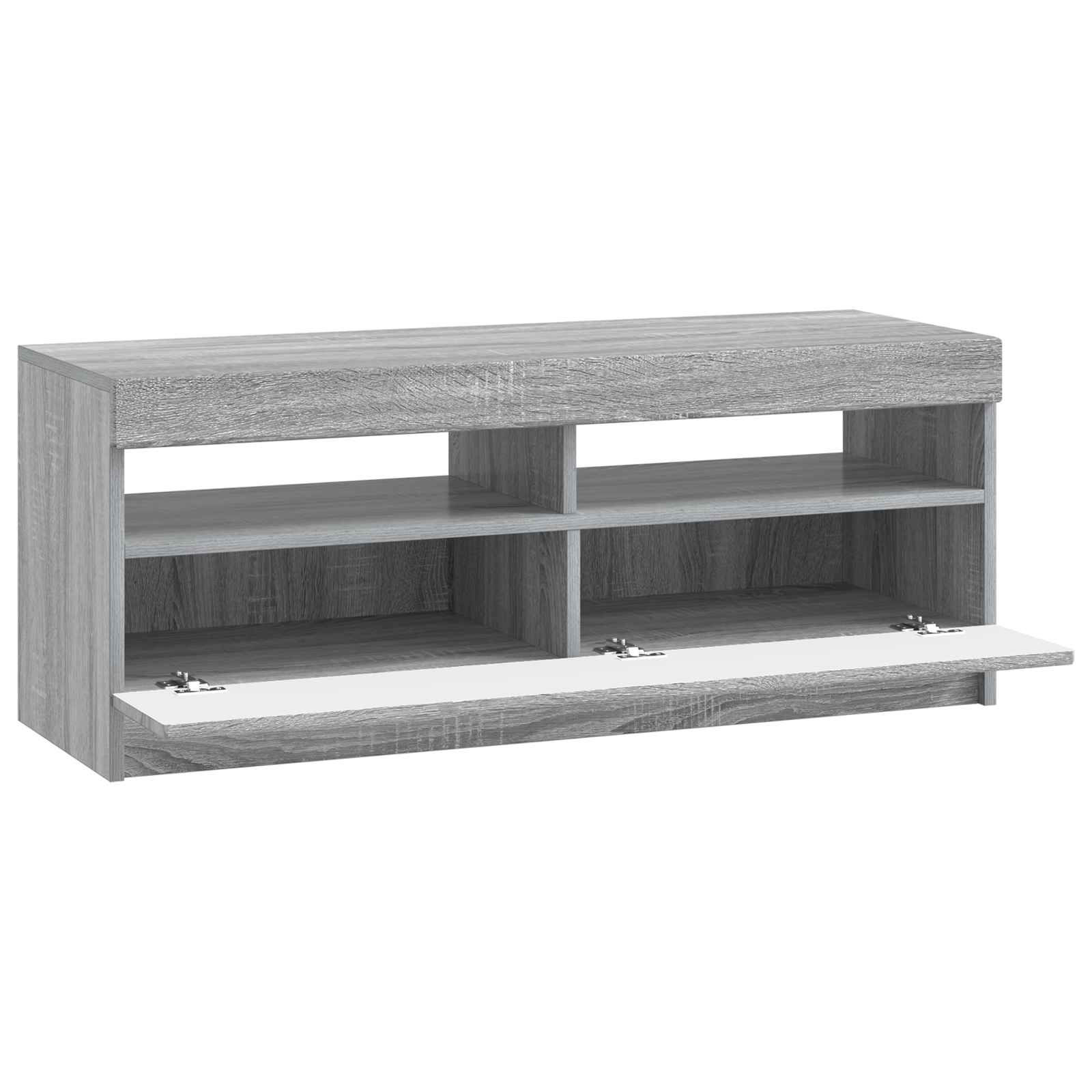 LED tv-meubel Grijs Sonoma Bewerkt hout