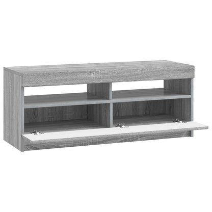 LED tv-meubel Grijs Sonoma Bewerkt hout