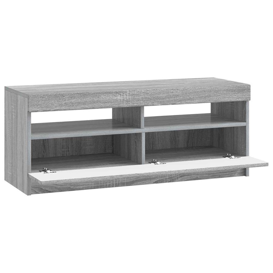 LED tv-meubel Grijs Sonoma Bewerkt hout