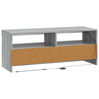 LED tv-meubel Grijs Sonoma Bewerkt hout