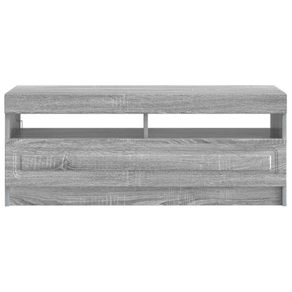 LED tv-meubel Grijs Sonoma Bewerkt hout