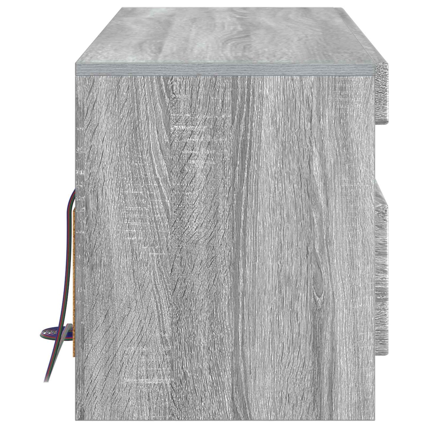 LED tv-meubel Grijs Sonoma Bewerkt hout