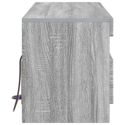 LED tv-meubel Grijs Sonoma Bewerkt hout