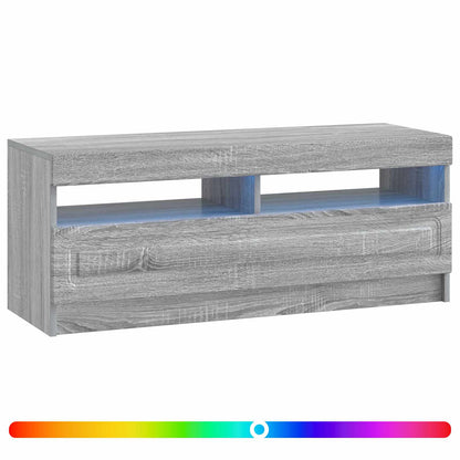 LED tv-meubel Grijs Sonoma Bewerkt hout