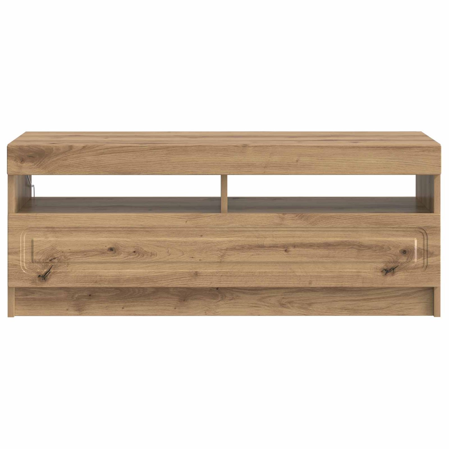 LED tv-meubel Artisanaal eiken Bewerkt hout