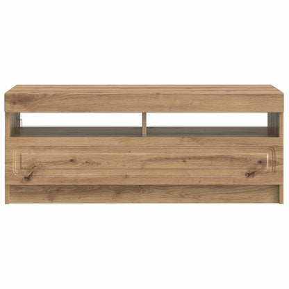 LED tv-meubel Artisanaal eiken Bewerkt hout