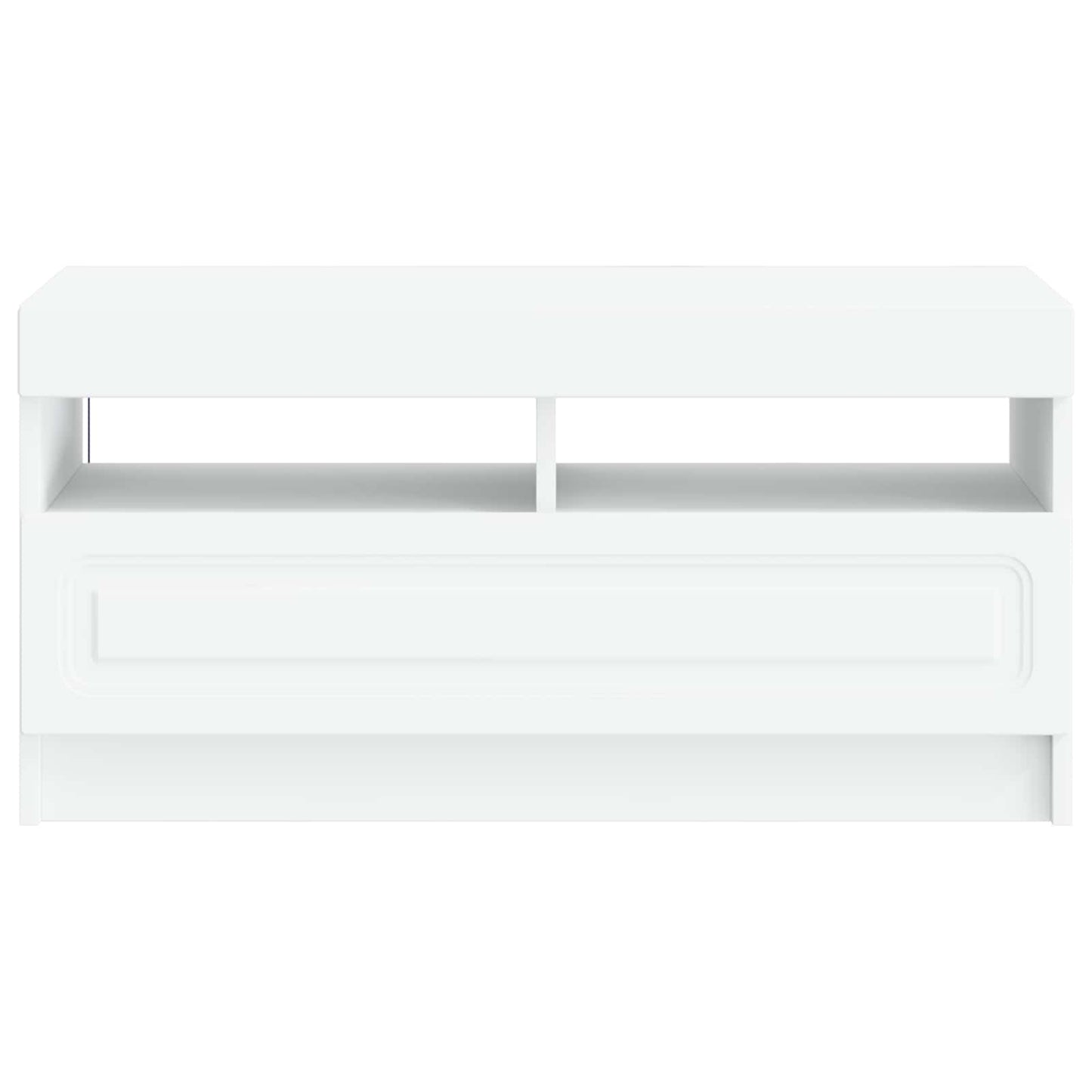 LED tv-meubel Wit Bewerkt hout