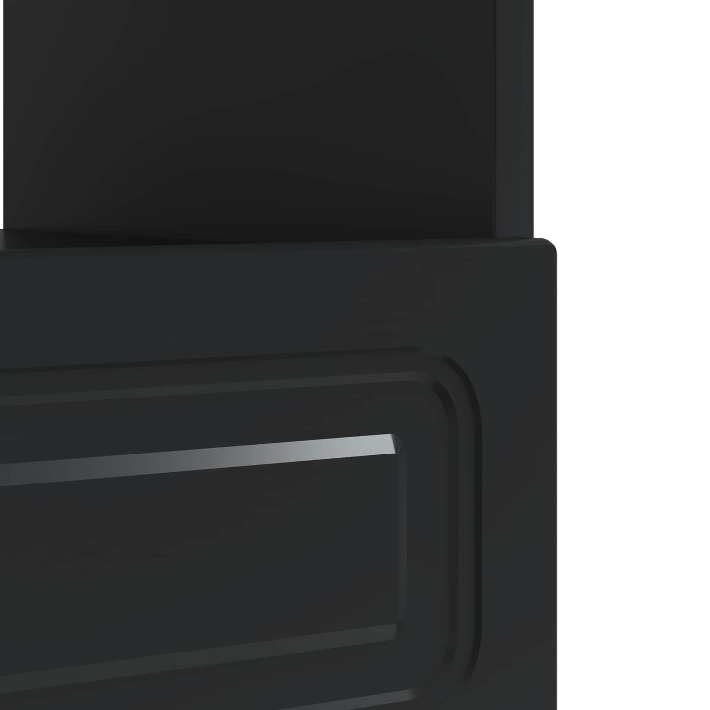 LED tv-meubel Zwart Bewerkt hout