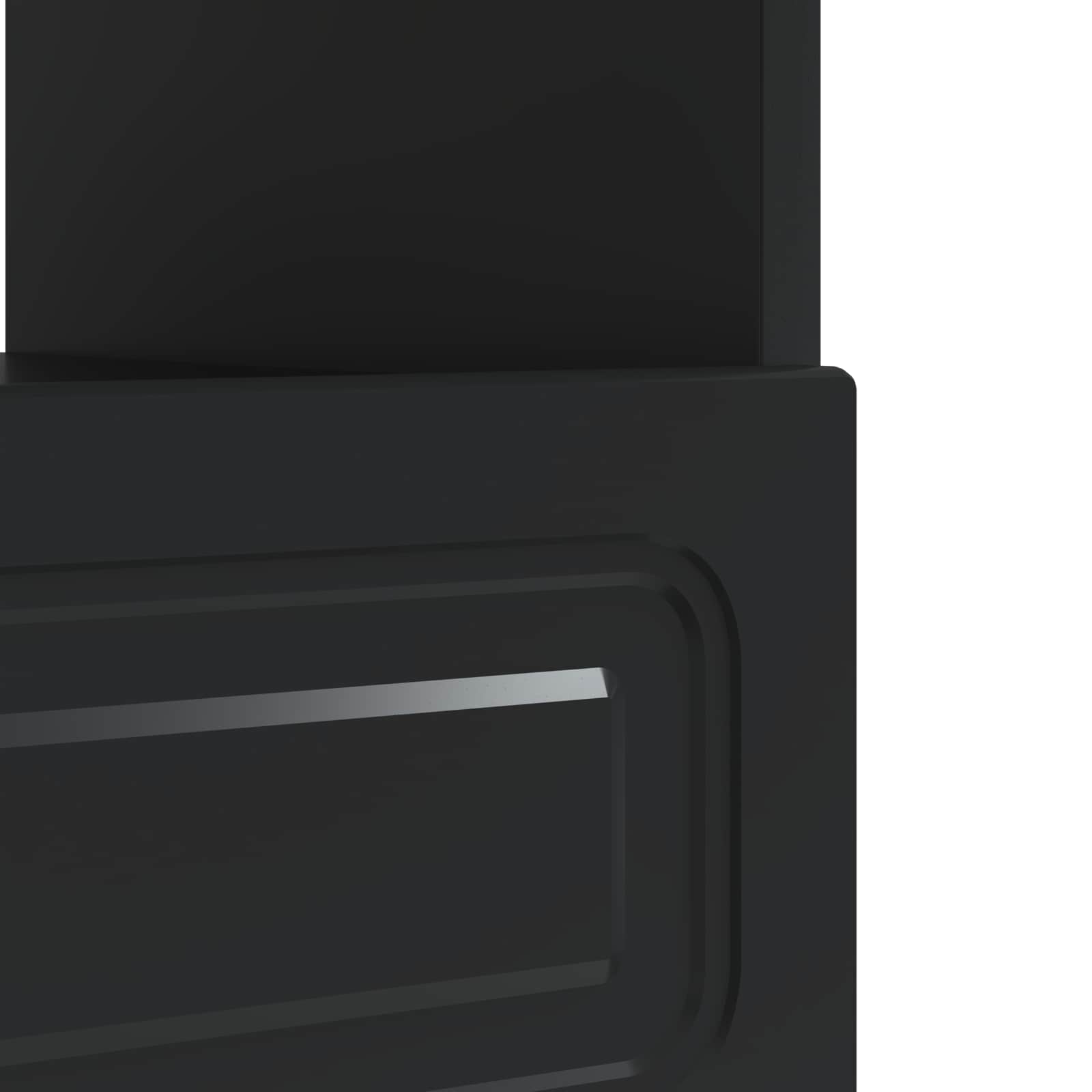 LED tv-meubel Zwart Bewerkt hout