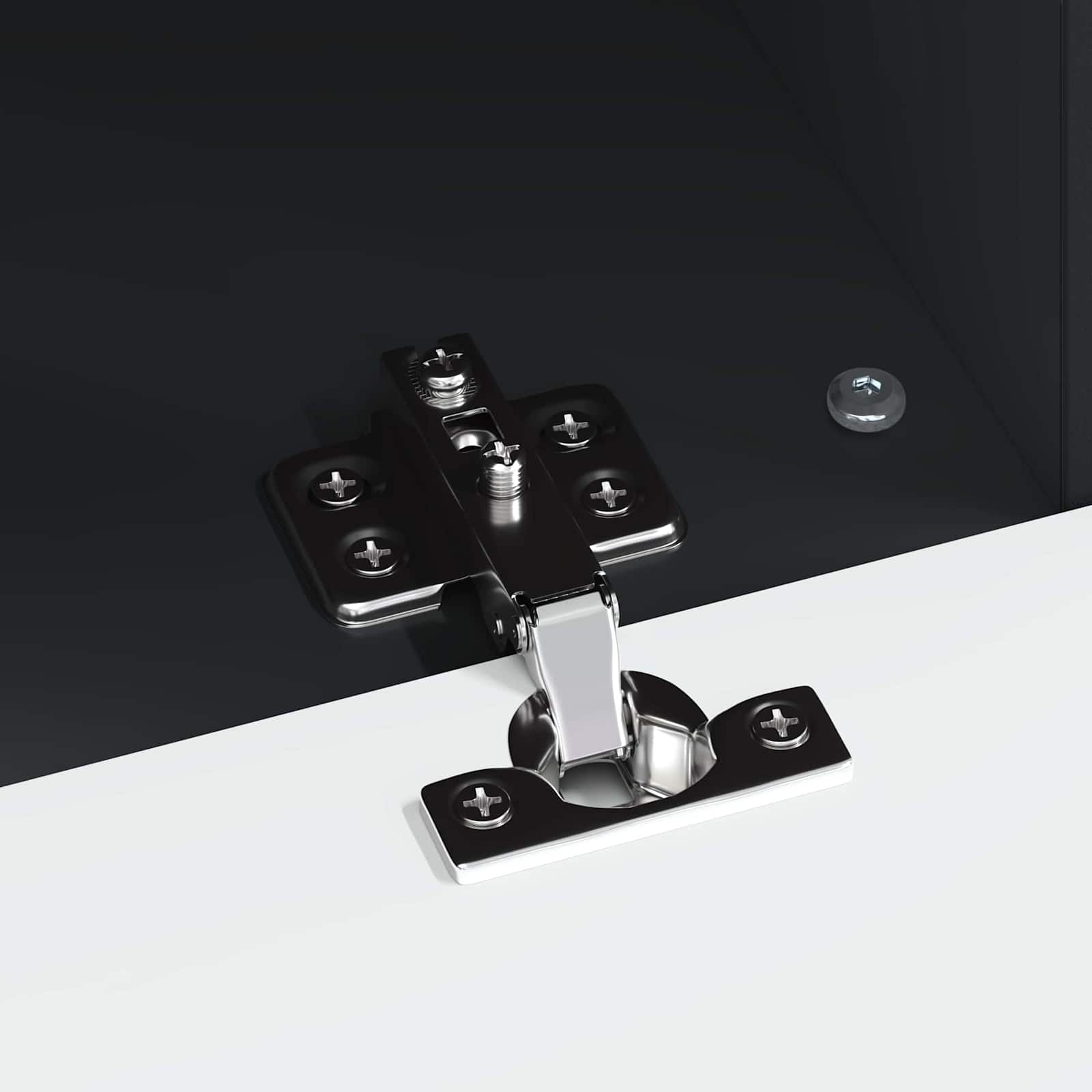 LED tv-meubel Zwart Bewerkt hout