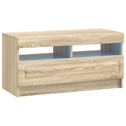 Tv-meubel bewerkt hout Sonoma eiken