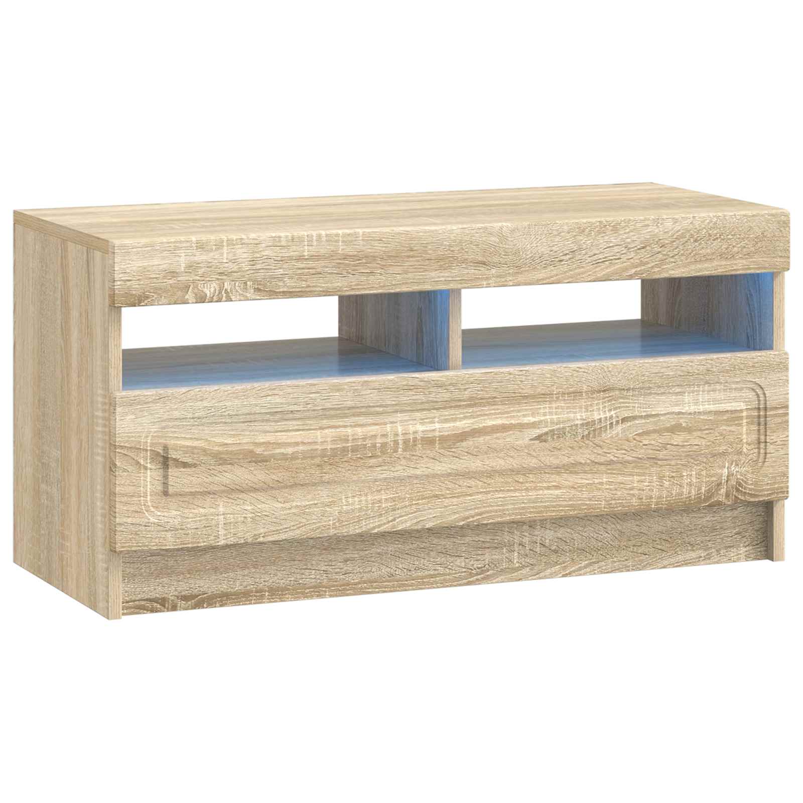 LED tv-meubel Sonoma Eiken Bewerkt hout