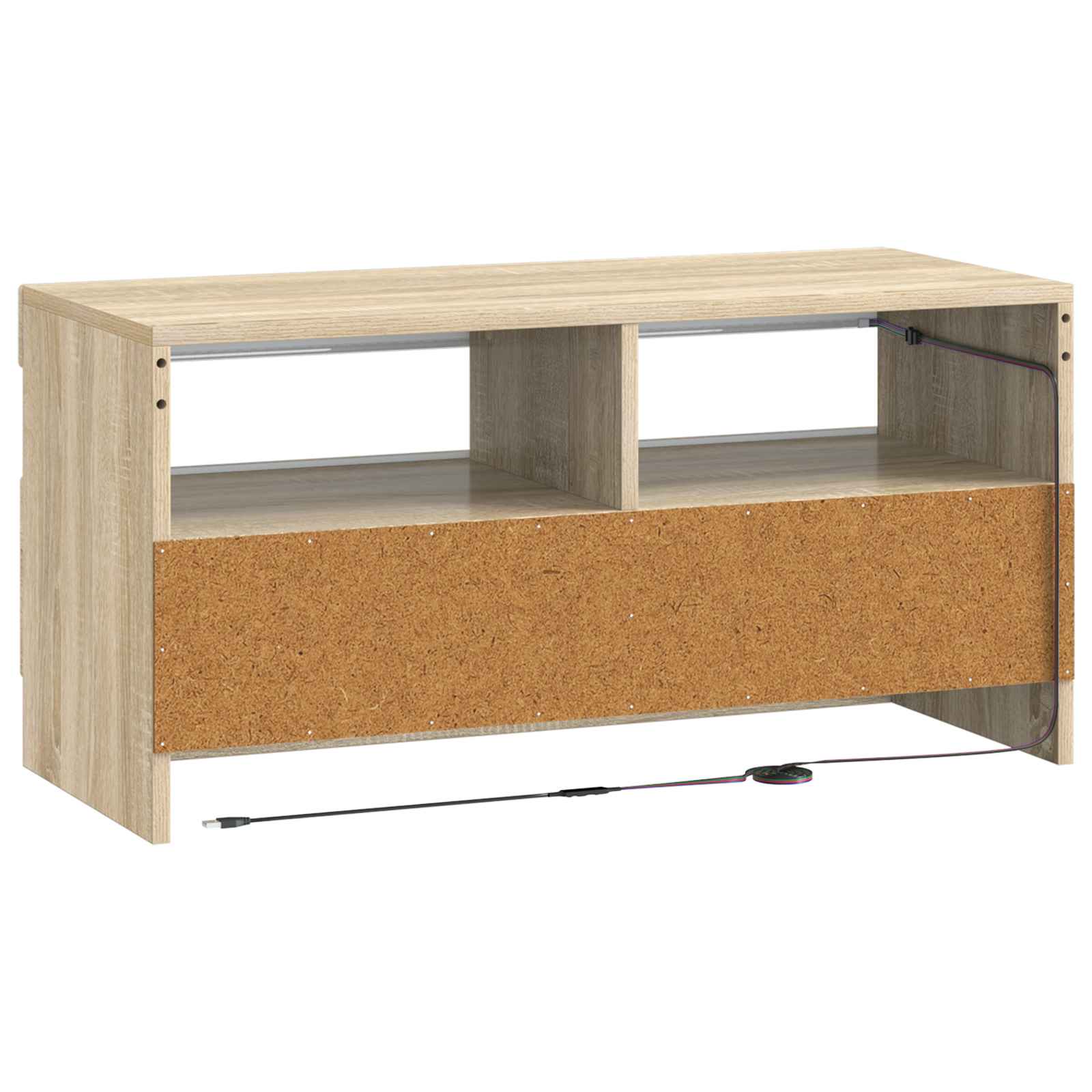 LED tv-meubel Sonoma Eiken Bewerkt hout