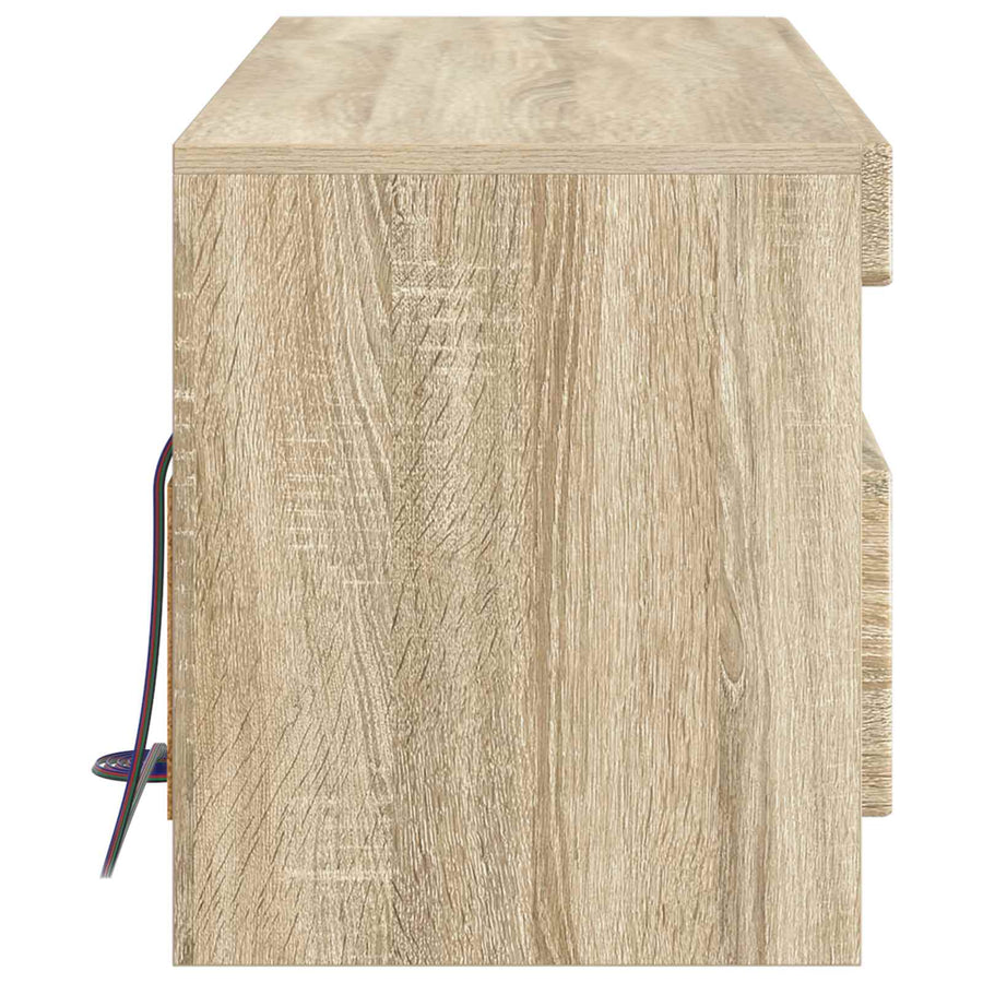 LED tv-meubel Sonoma Eiken Bewerkt hout