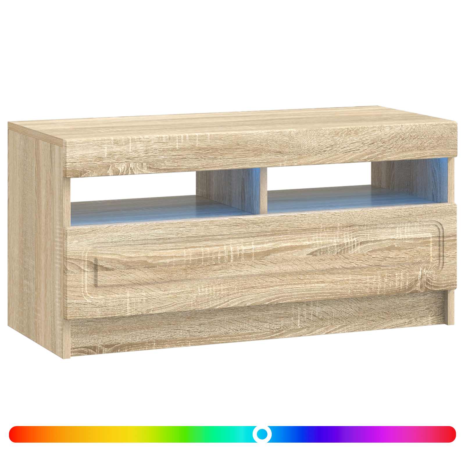 LED tv-meubel Sonoma Eiken Bewerkt hout