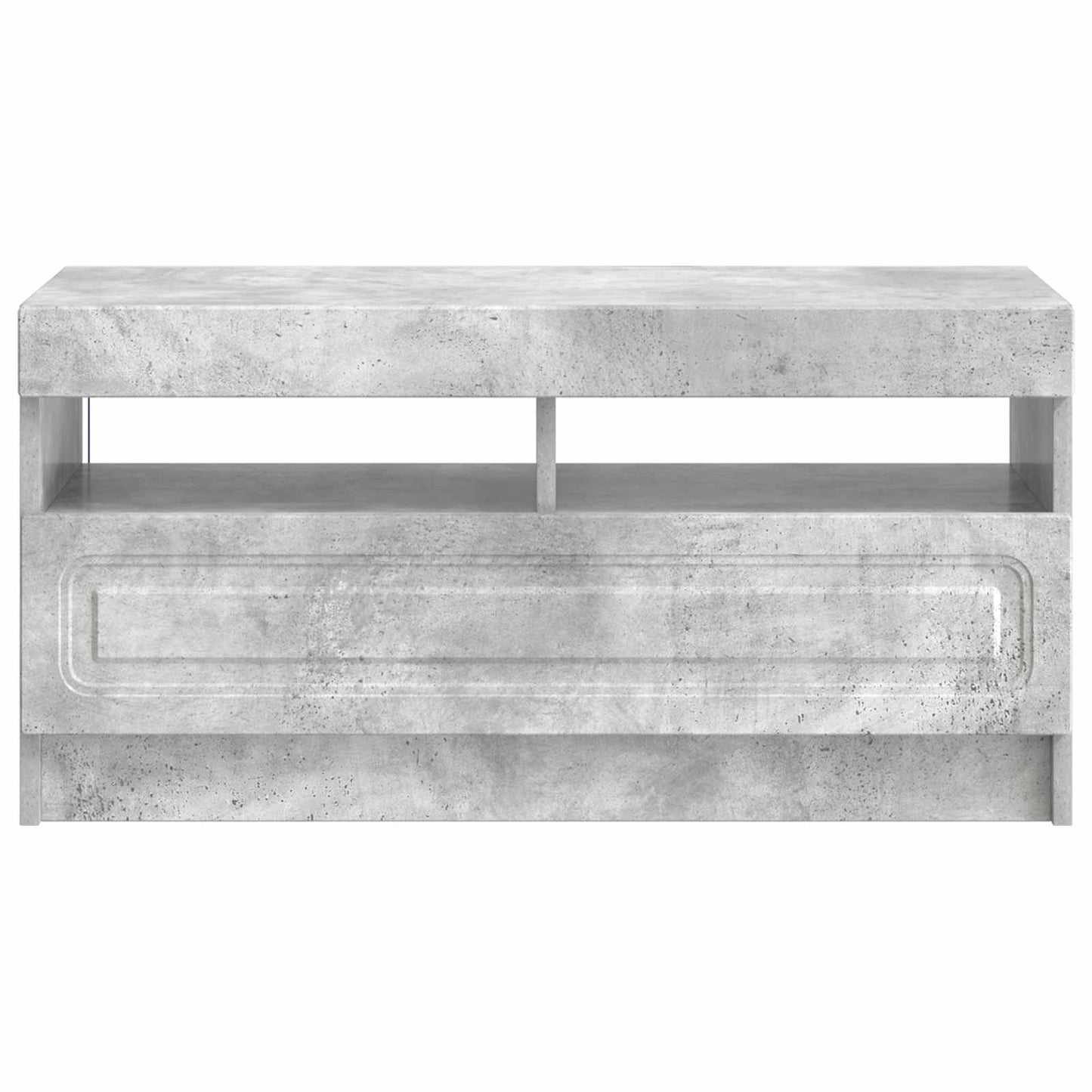 LED tv-meubel Betongrijs Bewerkt hout