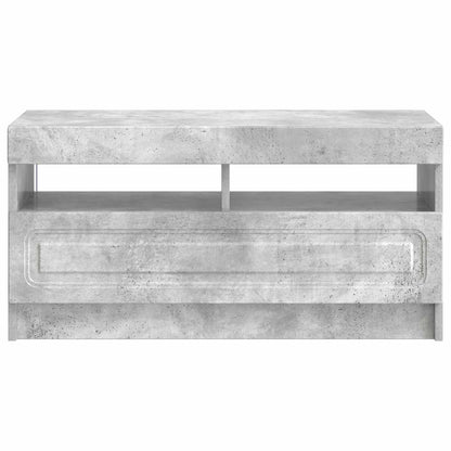 LED tv-meubel Betongrijs Bewerkt hout