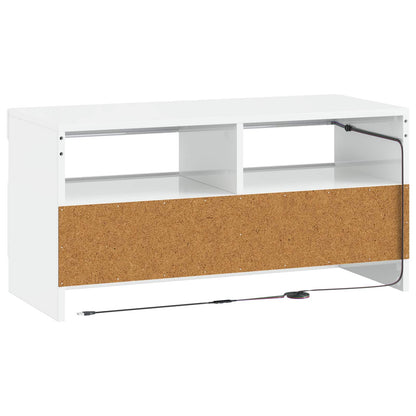 LED tv-meubel Hoogglans Wit Bewerkt hout