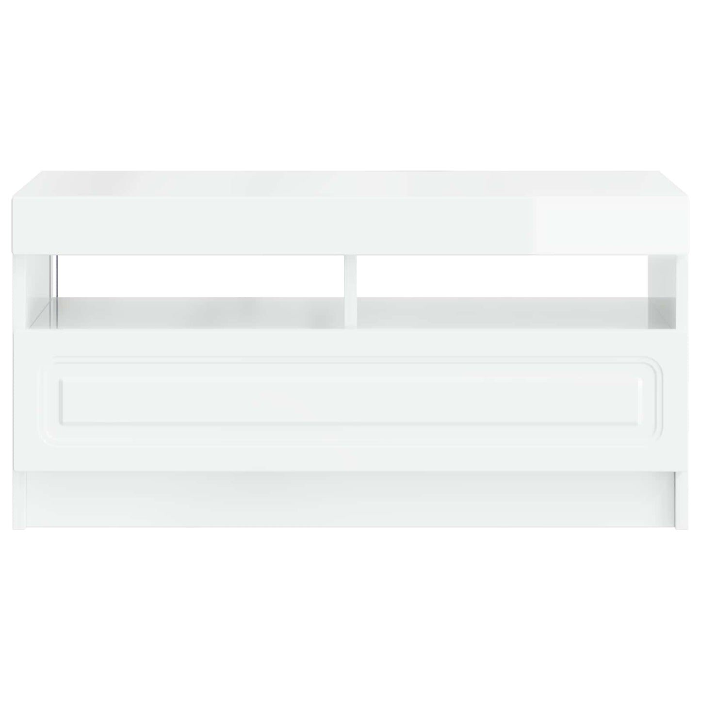 LED tv-meubel Hoogglans Wit Bewerkt hout